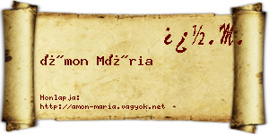 Ámon Mária névjegykártya