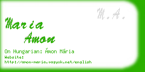 maria amon business card