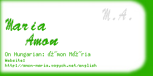 maria amon business card